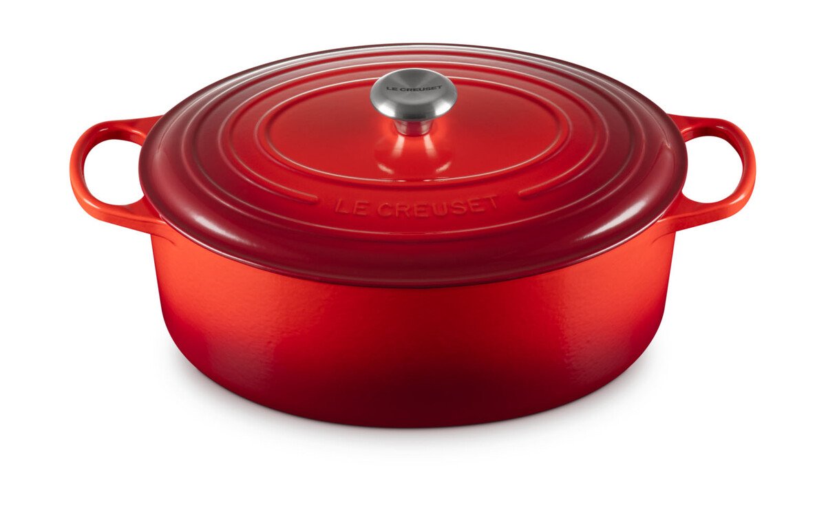 Le Creuset Bräter m.D. oval 35 cm Guss Signature kirschrot von Le Creuset