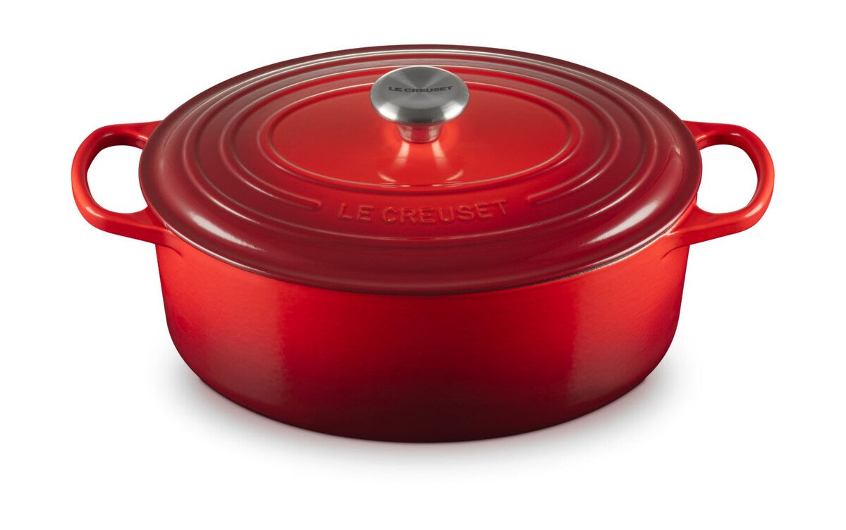 Le Creuset Bräter m.D. oval 31 cm Guss Signature kirschrot von Le Creuset