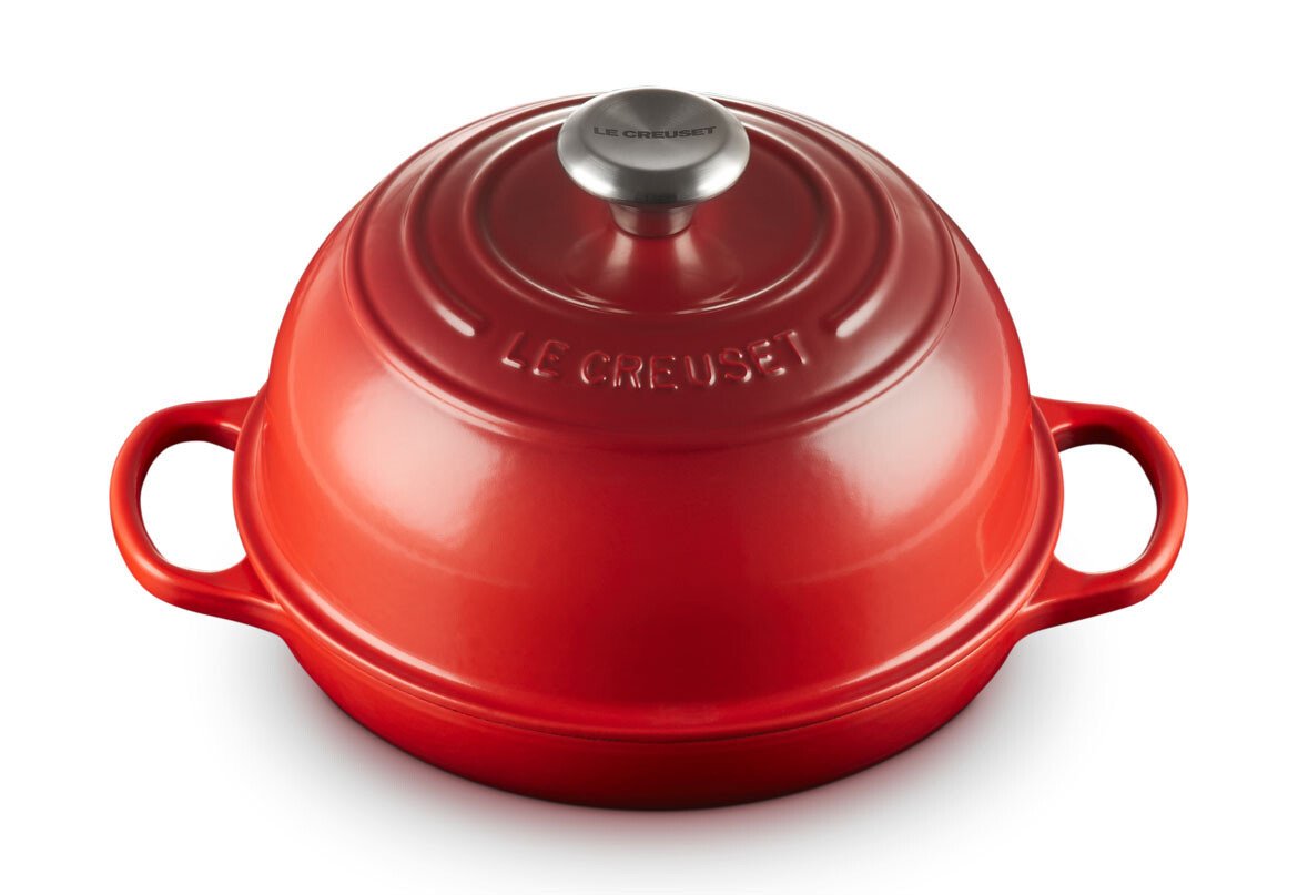 Le Creuset Brot Bräter 24 cm Signature kirschrot von Le Creuset