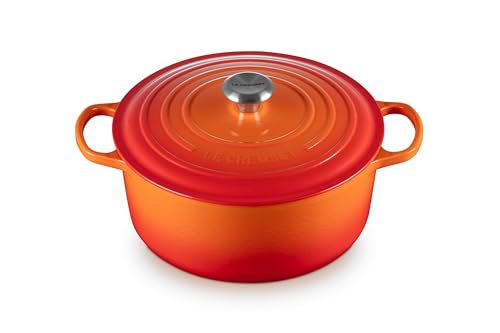 Le Creuset Signature Gusseisen-Bräter mit Deckel, Ø 28 cm, Rund, Für alle Herdarten und Induktion geeignet, Volumen: 6,7 l, 6,125 kg, Ofenrot, 21177280902430 Le Creuset Signature Gusseisen-Bräter mit Deckel, Ø 28 cm, Rund, Für alle Herdarten und Induktion geeignet, Volumen: 6,7 l, 6,125 kg, Ofenrot, 21177280902430 von LE CREUSET