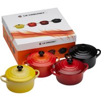 Le Creuset Mini Cocotte Feuer & Flamme 4er Set von Le Creuset