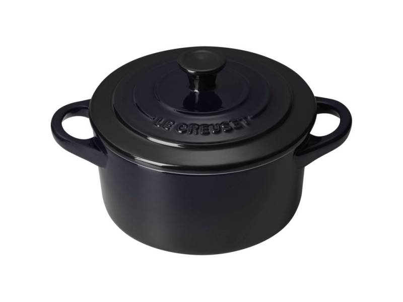 Le Creuset Mini-Cocotte Schwarz Glänzend von Le Creuset