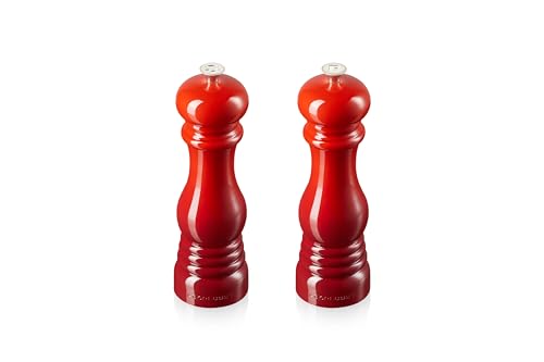 Le Creuset Mühlenset, Salz- und Pfeffermühle, Kirschrot, 96002100060000 von Le Creuset