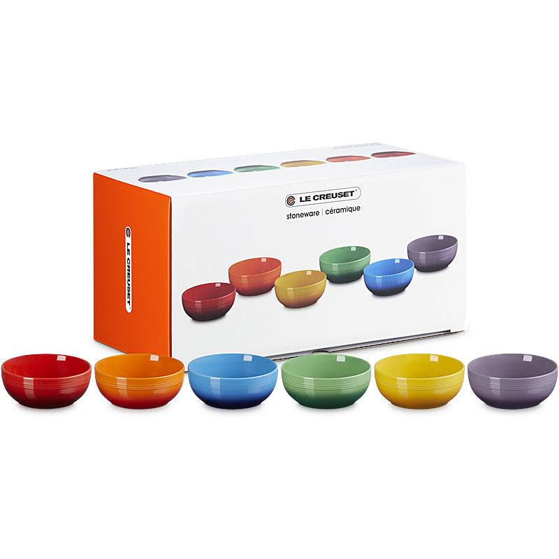 Le Creuset Müslischüssel Coupe 770 ml 6er Set Regenbogen von Le Creuset