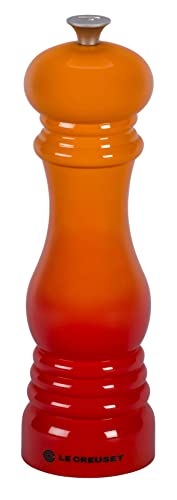 Le Creuset Pfeffermühle, ABS-Kunststoff, 6,2 x 6,2 x 20,8 cm, Keramik-Mahlwerk, Ofenrot, 96001900090000 von LE CREUSET