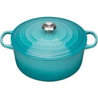 Le Creuset Signature Cast Iron Round Casserole Dish - 28cm - Teal von Le Creuset