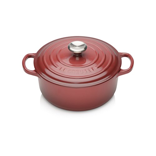 Le Creuset Signature Gusseisen-Bräter mit Deckel, Ø 20 cm, Rund, Für alle Herdarten und Induktion geeignet, Volumen: 2,4 l, 3,092 kg, Burgundy, 21177207502430 von LE CREUSET