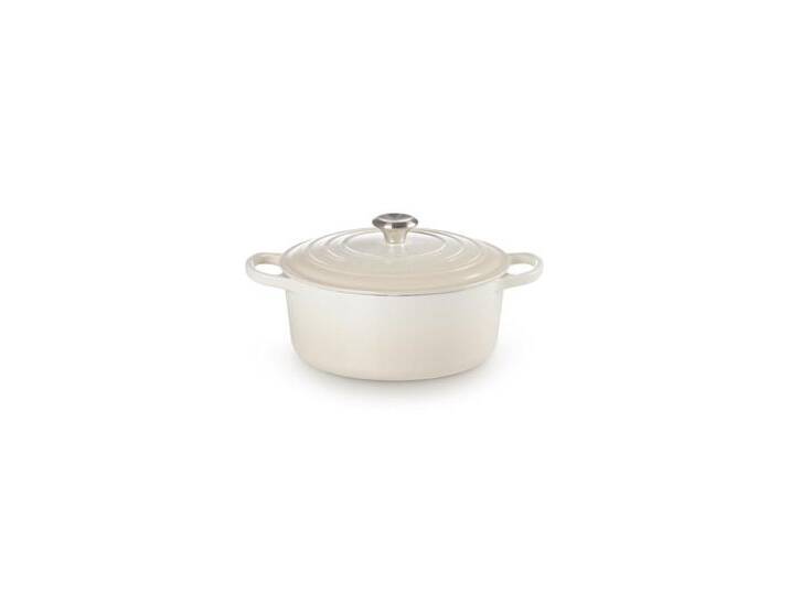 Le Creuset - Signature Round Cast Iron Casserole 26 cm - Meringue von Le-Creuset