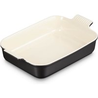 Le Creuset Stoneware Large Heritage Rectangular Roasting Dish - 32cm - Satin Black von Le Creuset