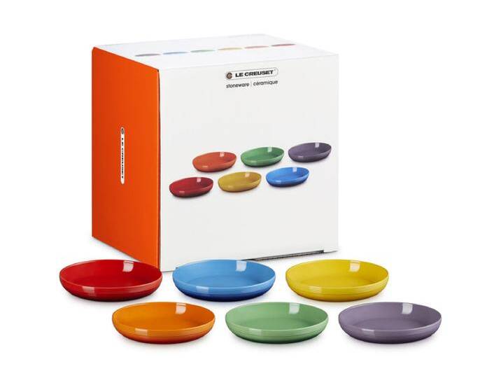 Le Creuset Suppenteller Coupe 22cm 6er Set Regenbogen Le Creuset Suppenteller Coupe 22cm 6er Set Regenbogen von Le-Creuset