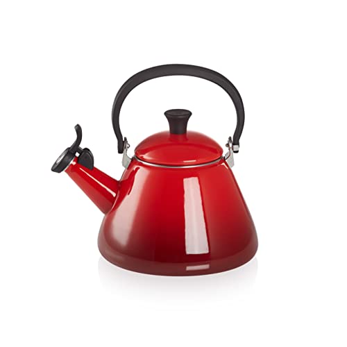 Le Creuset Kone Wasserkessel mit Pfeife, Emaillierter Stahl, 1,6 L, Kirschrot, 40101020600000 von LE CREUSET