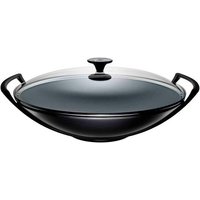 Le Creuset Wok mit Glasdeckel 36 cm schwarz von Le Creuset