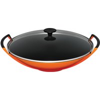 Le Creuset Wok mit Glasdeckel Ofenrot von Le Creuset