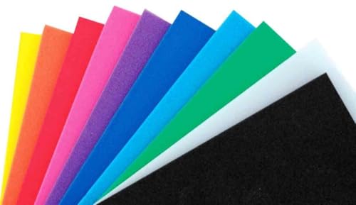 Schaumstoff mehrfarbig 20 x 30 cm (10 Platten) von Le Géant de la Fête