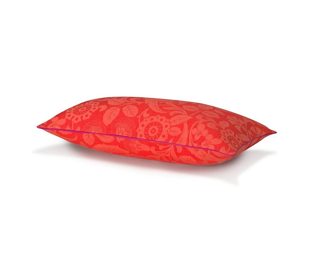 Kissenhülle Outdoor-Kissenhülle Voyage Iconique Coquelicot 30x50 cm, Le Jacquard Francais (1 Stück) von Le Jacquard Francais