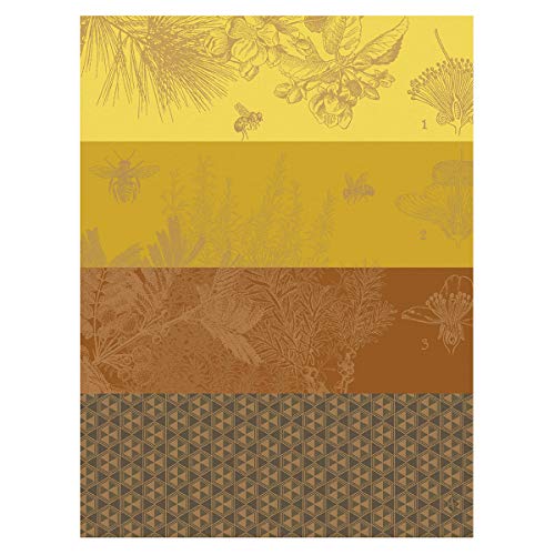 LJF 26826 Geschirrtuch Miel de Fleurs Miel 60 x 80 cm Baumwolle von LE JACQUARD FRANÇAIS