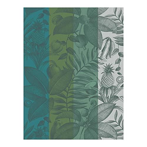 Le Jacquard Francais 27076 Geschirrtuch Fruits Exotiques Palme 80X60 Cm Baumwolle von LE JACQUARD FRANÇAIS