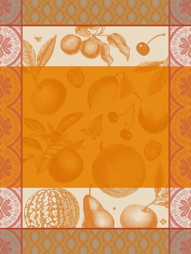 Le Jacquard Francais Geschirrtuch Geschirrtuch Arriere-Pays Melon 60x80 cm, (1-tlg., 1 x Geschirrtuch), jacquard-gewebt von Le Jacquard Francais