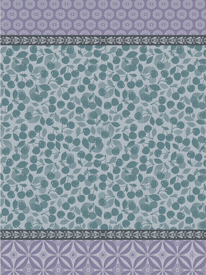 Le Jacquard Francais Geschirrtuch Geschirrtuch Cerises Cerisebleue 60x80 cm, (1-tlg., 1 x Geschirrtuch), jacquard-gewebt von Le Jacquard Francais