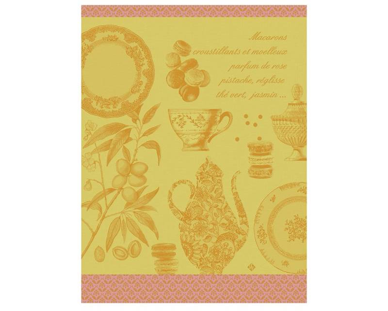 Le Jacquard Francais Geschirrtuch Geschirrtuch Macarons Mangue 60x80 cm, (1-tlg., 1 x Geschirrtuch), jacquard-gewebt von Le Jacquard Francais