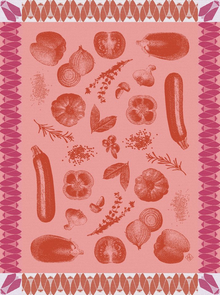 Le Jacquard Francais Geschirrtuch Geschirrtuch Ratatouille Tomate 60x80 cm, (1-tlg., 1 x Geschirrtuch), jacquard-gewebt von Le Jacquard Francais