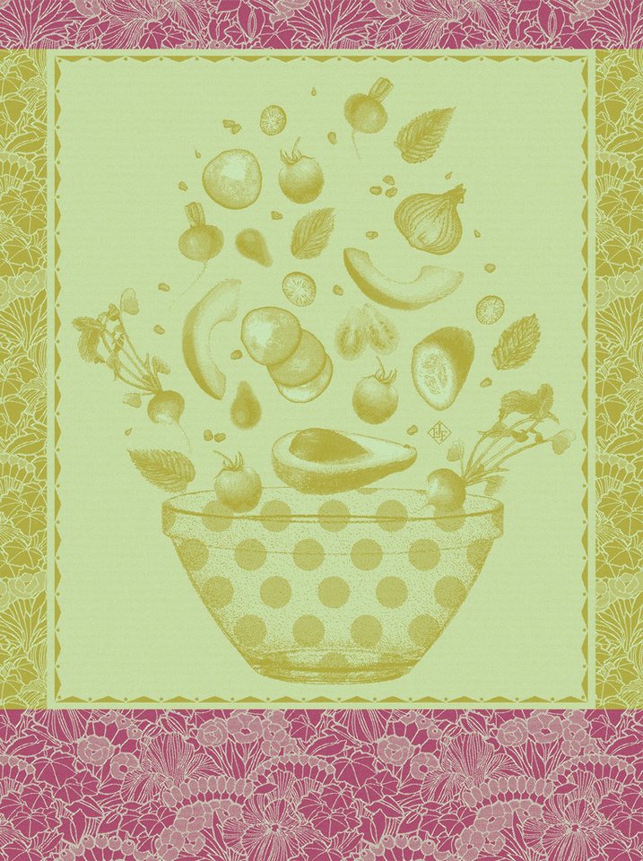 Le Jacquard Francais Geschirrtuch Geschirrtuch Salade D'Été Avocat 60x80 cm, (1-tlg., 1 x Geschirrtuch), jacquard-gewebt von Le Jacquard Francais