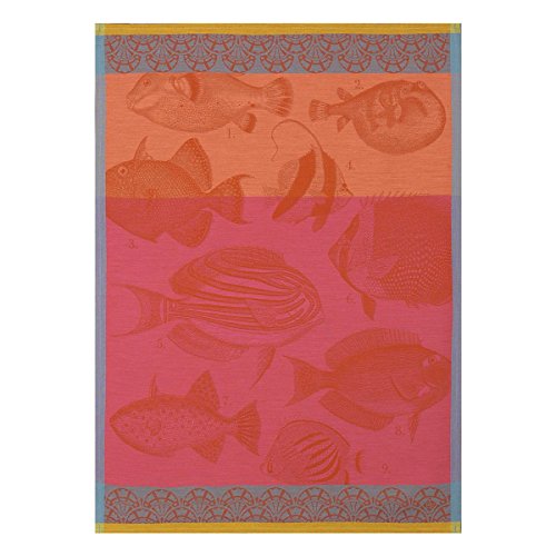 Le Jacquard Français 24208 Geschirrtuch Moorea Corail 60x80 Baumwolle von LE JACQUARD FRANÇAIS