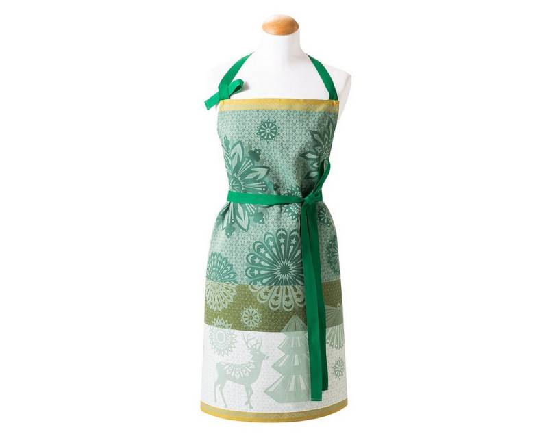 Le Jacquard Francais Kochschürze Schürze Lumière D'Étoiles Emeraude 80x96 cm von Le Jacquard Francais