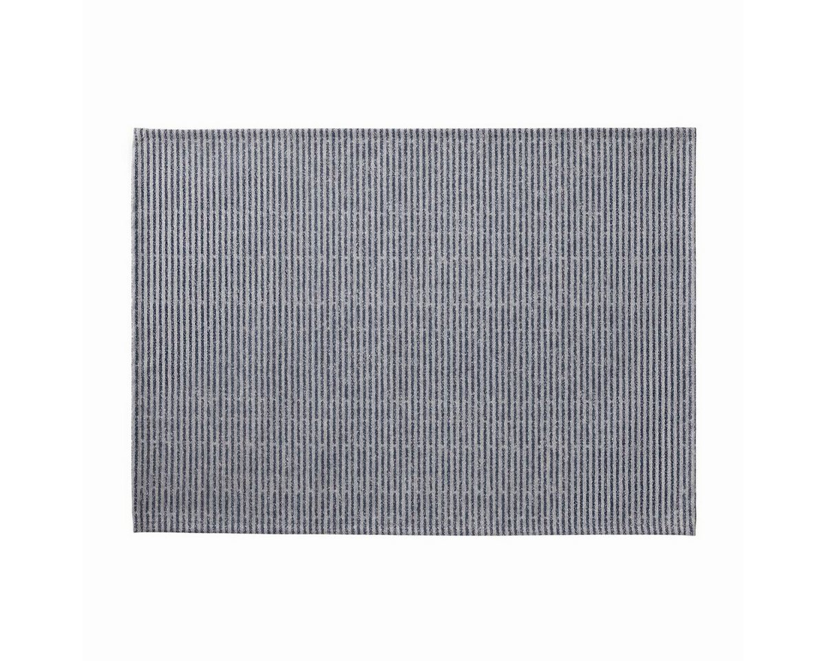 Le Jacquard Francais Platzset Beschichtete Tischsets (2x Set) Empreintes Rayures Cobalt 36x50 cm, (Set, 2-St), beschichtet von Le Jacquard Francais
