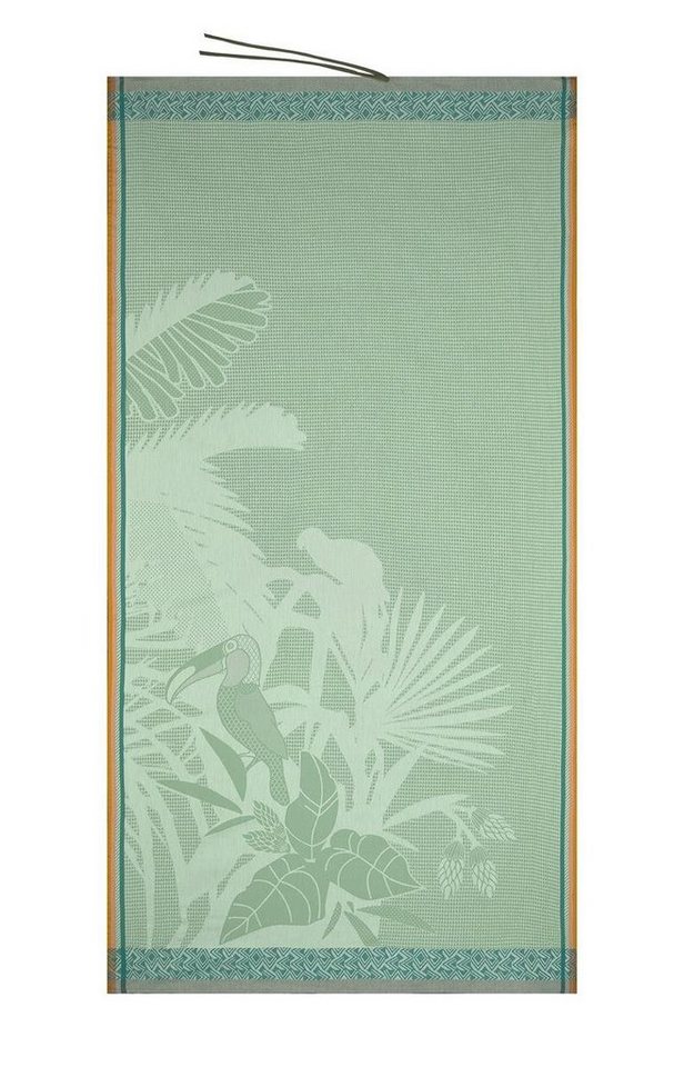 Le Jacquard Francais Strandtuch Amazonie Jade 100x200 cm, Waffelpiqué (1-St), Waffelpiqué von Le Jacquard Francais