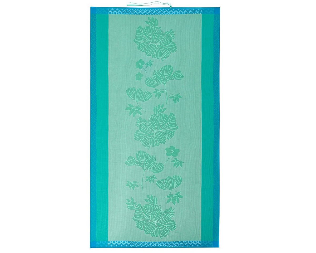 Le Jacquard Francais Strandtuch Monoï Lagon 100x200 cm, Waffelpiqué (1-St), Waffelpiqué von Le Jacquard Francais