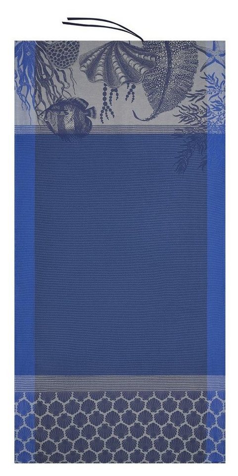 Le Jacquard Francais Strandtuch Recifs Azur 100x200 cm, Waffelpiqué (1-St), Waffelpiqué von Le Jacquard Francais