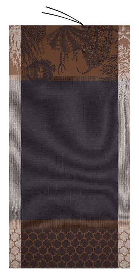 Le Jacquard Francais Strandtuch Recifs Encre 100x200 cm, Waffelpiqué (1-St), Waffelpiqué von Le Jacquard Francais