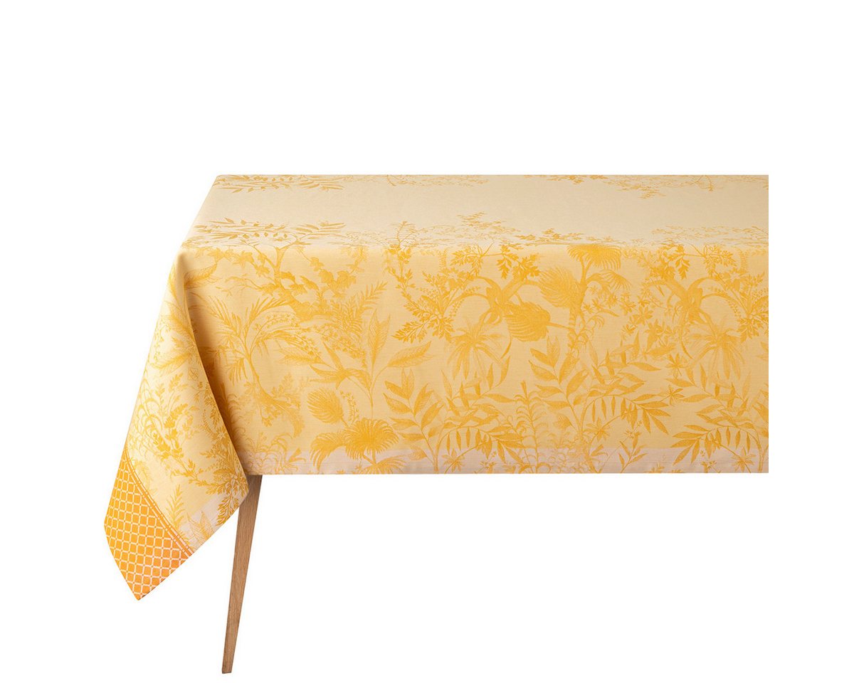 Le Jacquard Francais Tischdecke Tischdecke Jardin D'Eden Pollen 175x175 cm, jacquard-gewebt von Le Jacquard Francais