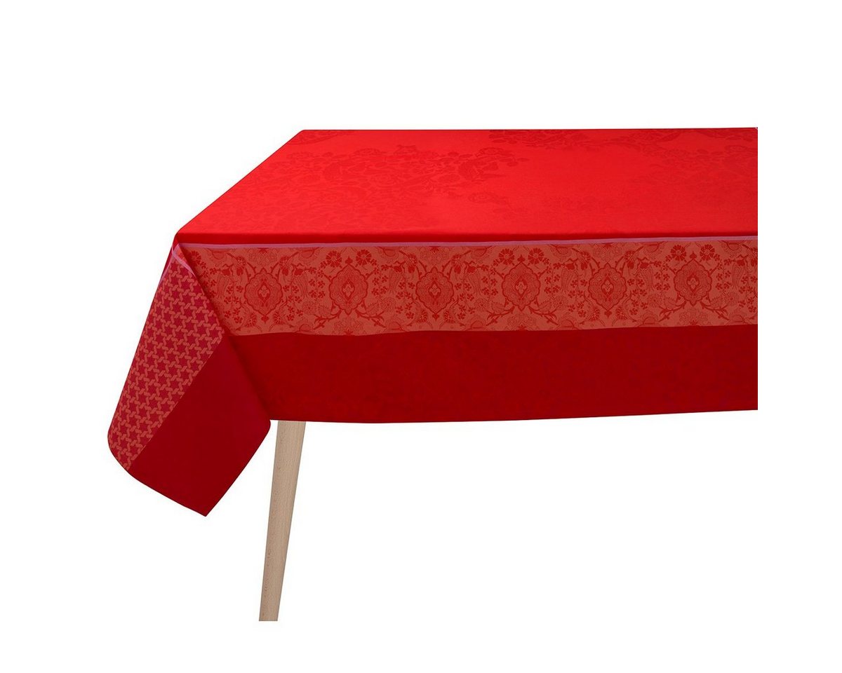 Le Jacquard Francais Tischdecke Tischdecke Voyage Iconique Coquelicot 173x173 cm, jacquard-gewebt von Le Jacquard Francais