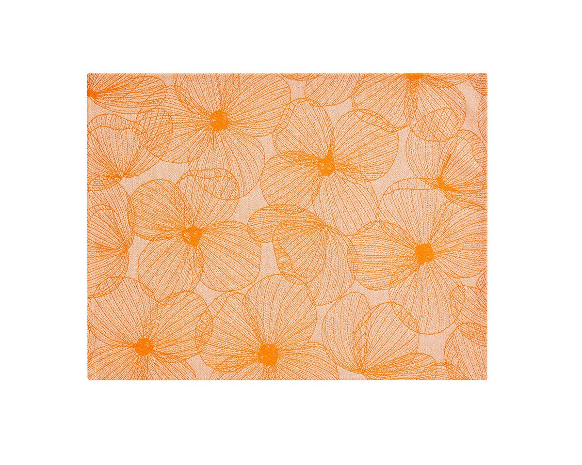 Platzset, Beschichtete Tischsets (2x) Ala Carte FleursPapillons Clementine 36x48, Le Jacquard Francais, (Set, 2-St), beschichtet von Le Jacquard Francais