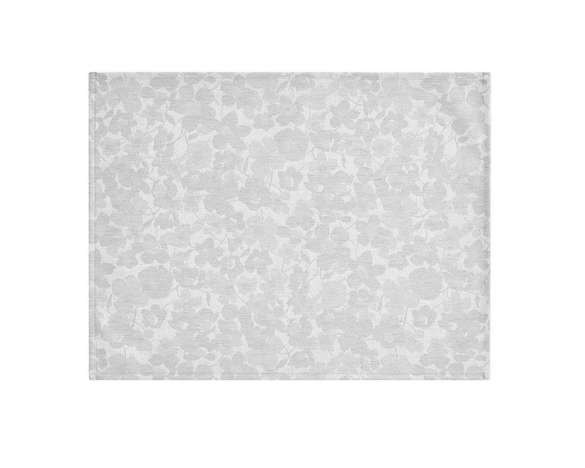 Platzset, Beschichtete Tischsets (2x Set) A La Carte Mille-Fleurs Gris 36x48 cm, Le Jacquard Francais, (Set, 2-St), beschichtet von Le Jacquard Francais