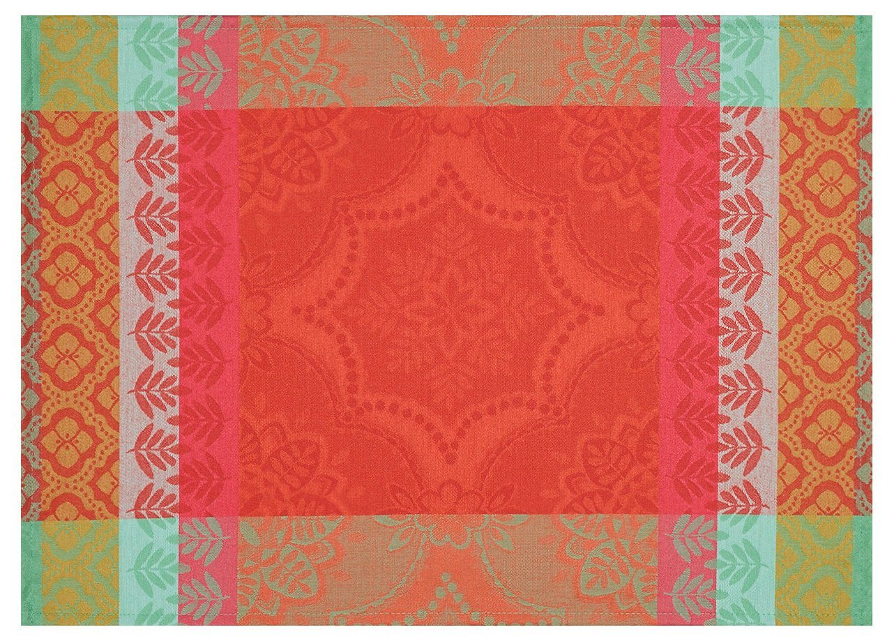 Platzset, Beschichtete Tischsets (2x Set) Bastide Poivron 38x52 cm, Le Jacquard Francais, (Set, 2-St), beschichtet von Le Jacquard Francais