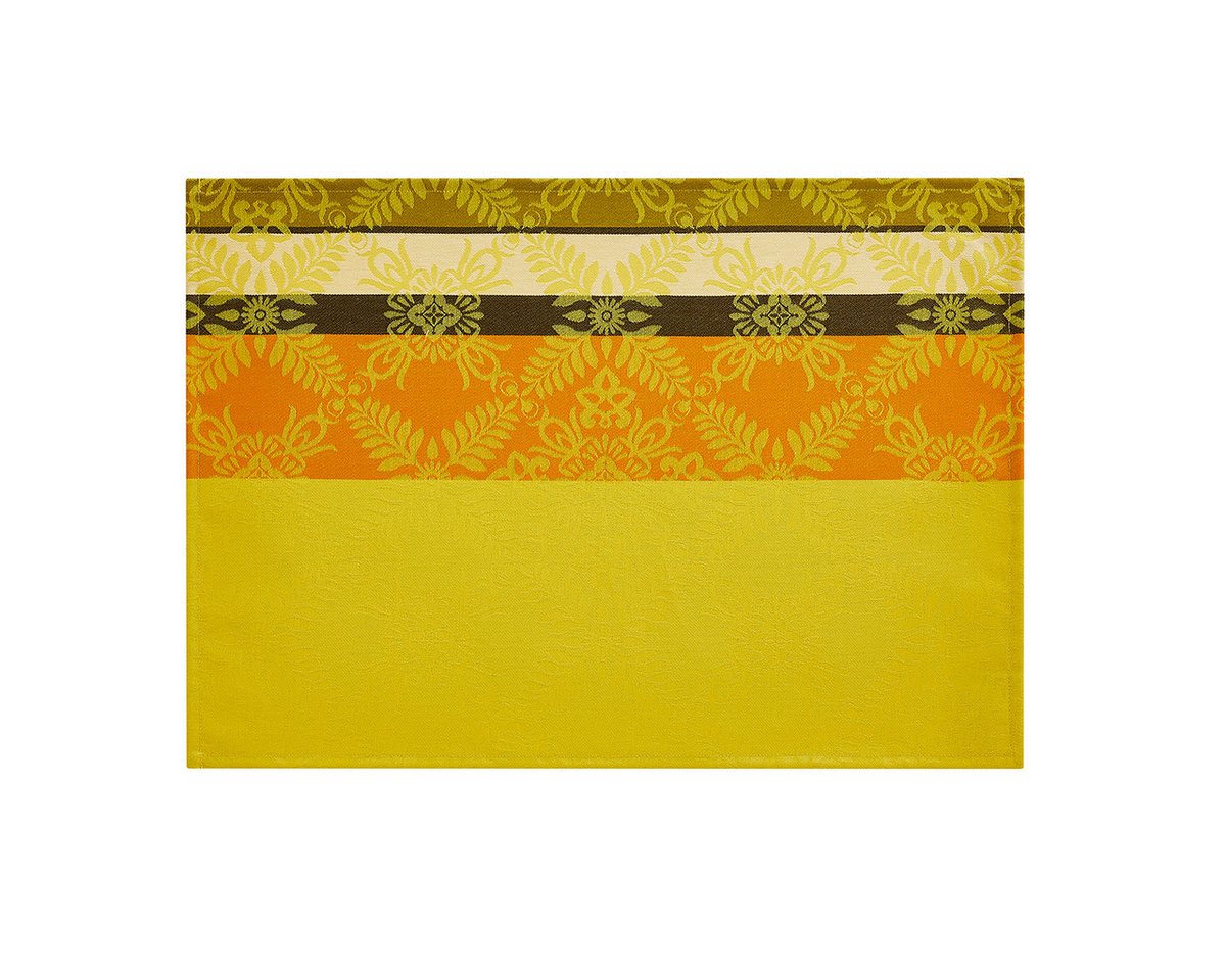 Platzset, Beschichtete Tischsets (2x Set) Mumbai Safran 36x50 cm, Le Jacquard Francais, (Set, 2-St), beschichtet von Le Jacquard Francais