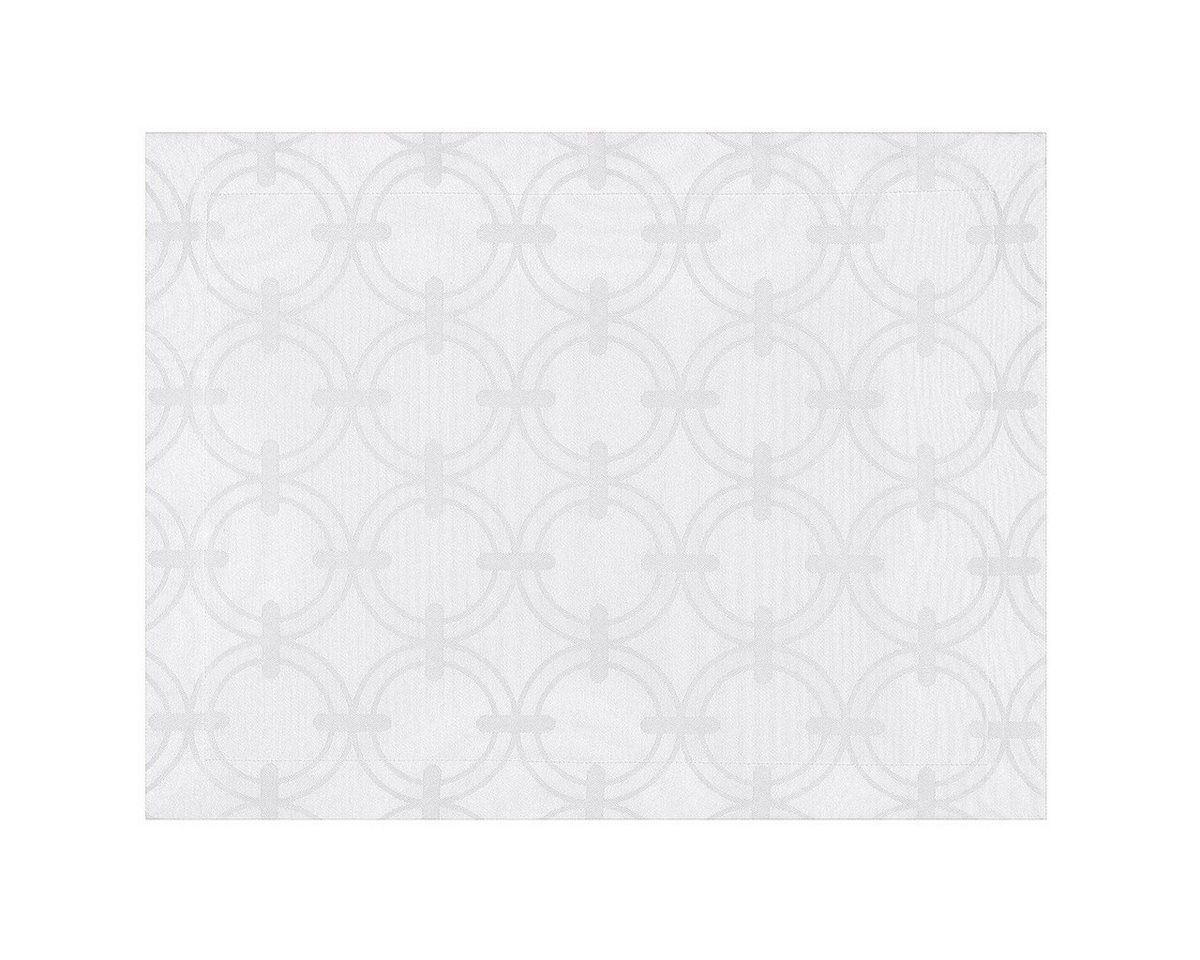 Le Jacquard Francais Platzset Tischsets (2x Set) Anneaux Blanc 38x50 cm, (Set, 2-St), unbehandelt von Le Jacquard Francais
