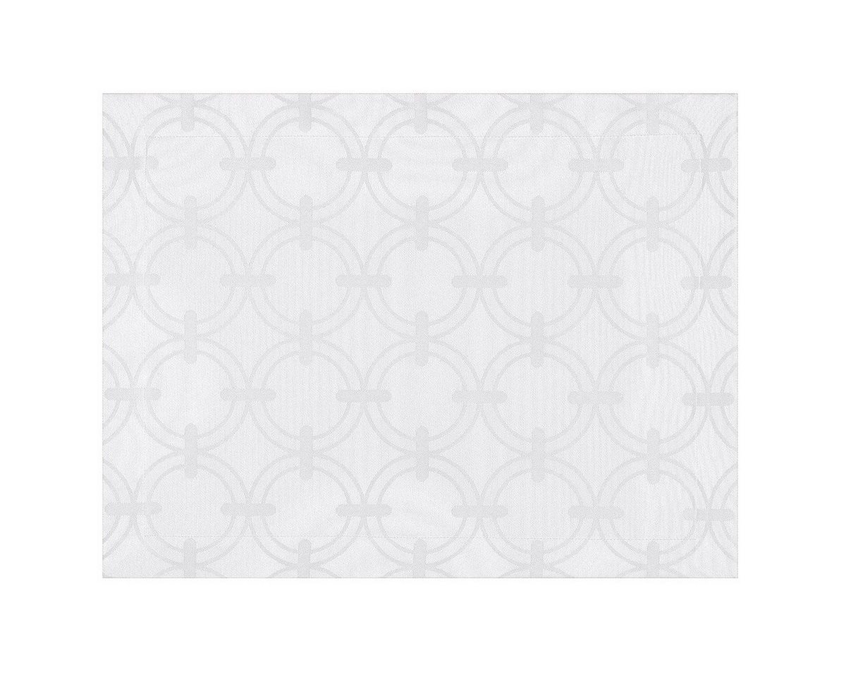 Platzset, Tischsets (2x Set) Anneaux Blanc 38x50 cm, Le Jacquard Francais, (Set, 2-St), unbehandelt von Le Jacquard Francais