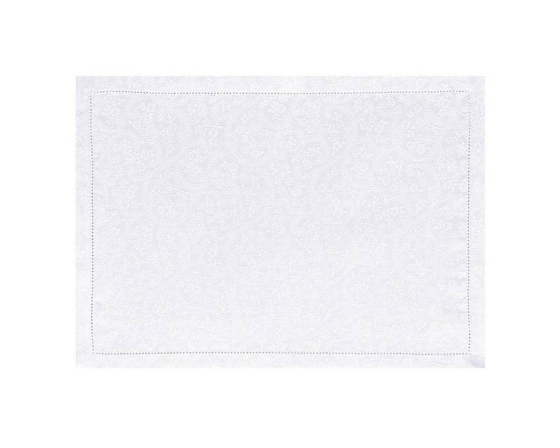 Le Jacquard Francais Platzset Tischsets (2x Set) Portofino Fiori Bianco 36x50 cm, (Set, 2-St), unbehandelt von Le Jacquard Francais