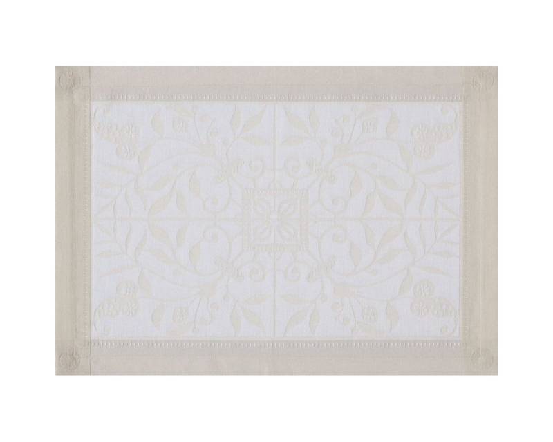 Le Jacquard Francais Platzset Tischsets (2x Set) Venezia Ivoire 38x54 cm, (Set, 2-St), fleckabweisend von Le Jacquard Francais