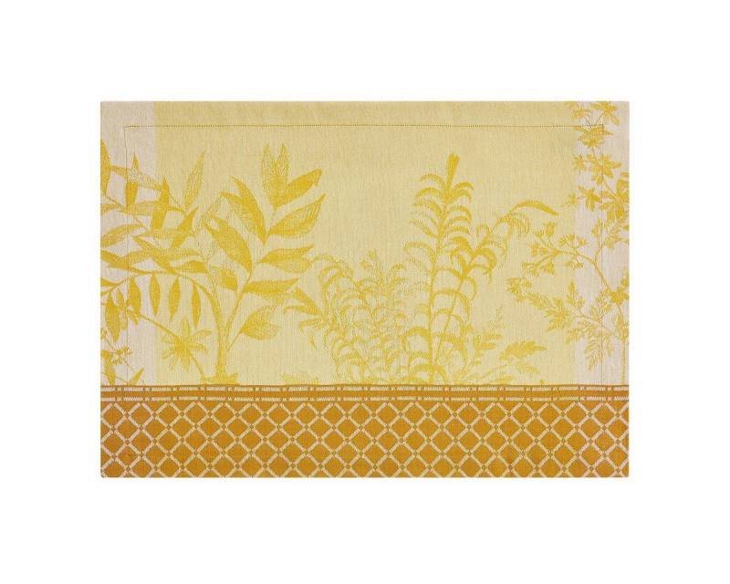 Platzset, Tischsets (2x Set) Jardin D'Eden Pollen 36x50 cm, Le Jacquard Francais, (Set, 2-St), unbehandelt von Le Jacquard Francais