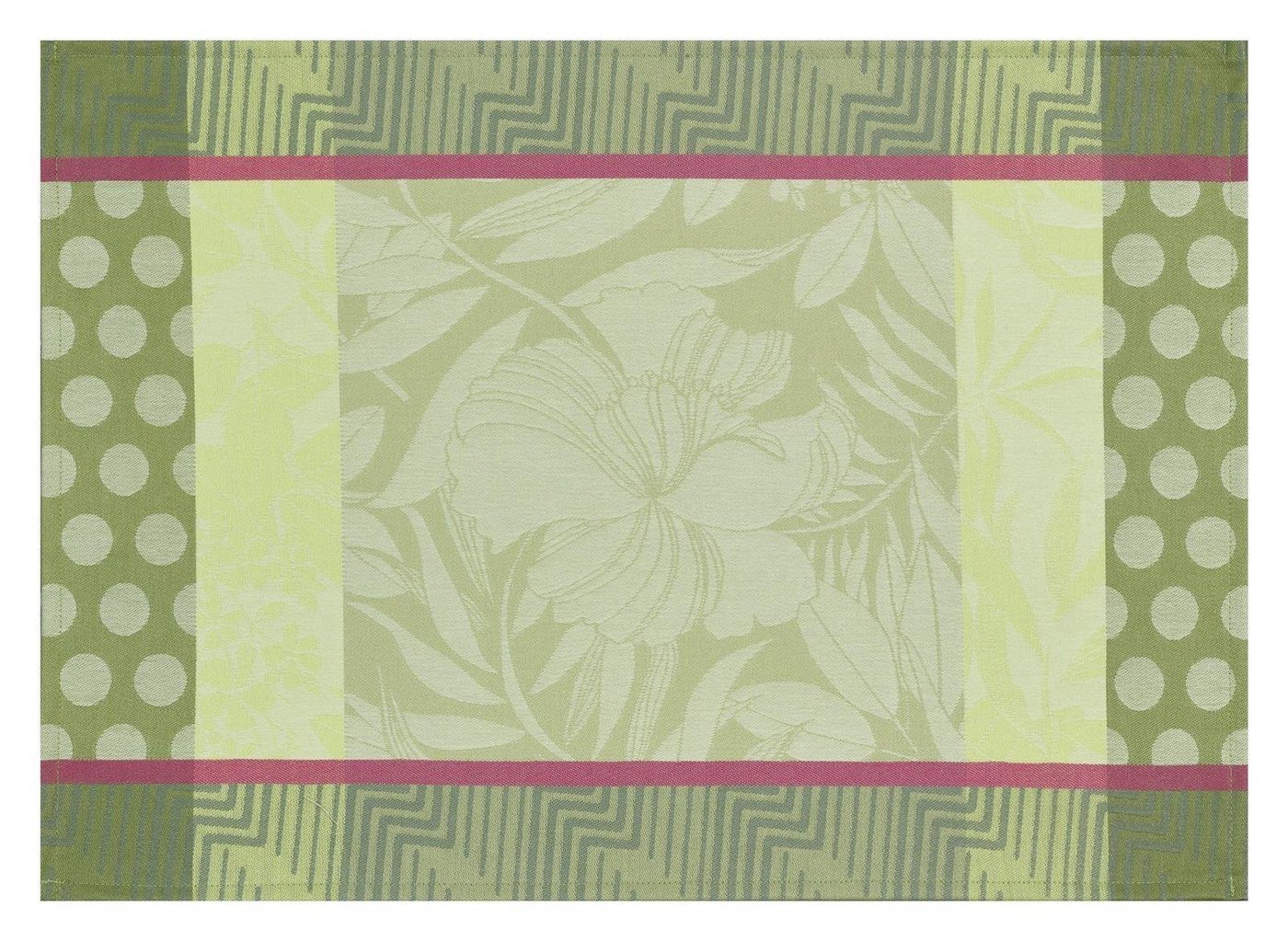 Platzset, Tischsets (2x Set) Nature Urbaine Gazon 36x50 cm, Le Jacquard Francais, (Set, 2-St), fleckabweisend von Le Jacquard Francais