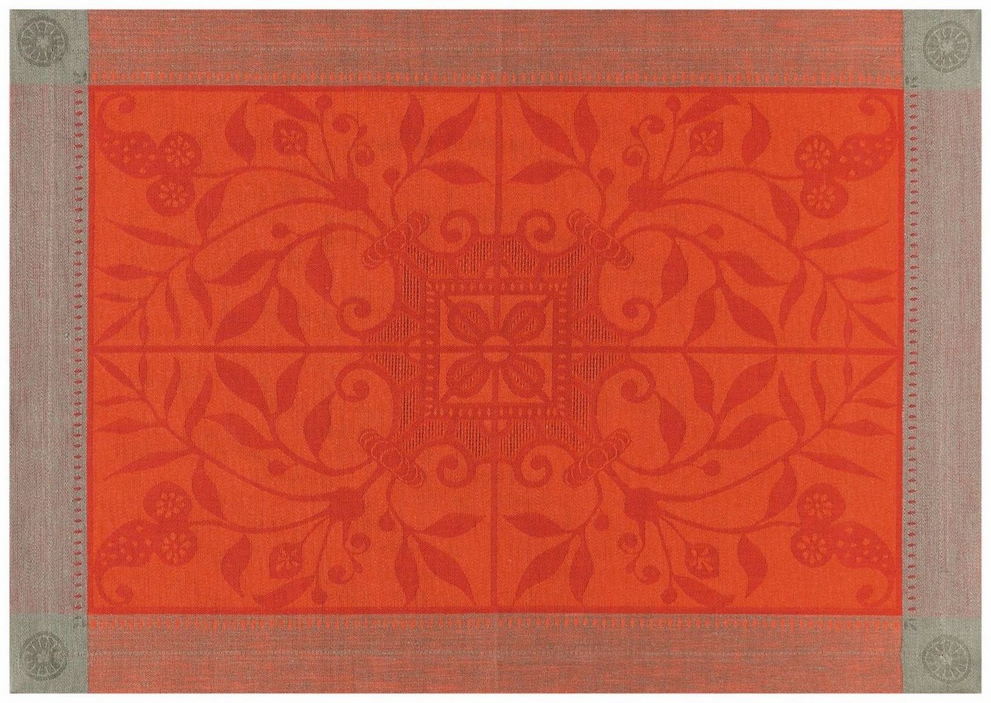 Platzset, Tischsets (2x Set) Venezia Cornaline 54x38 cm, Le Jacquard Francais, (Set, 2-St), fleckabweisend von Le Jacquard Francais