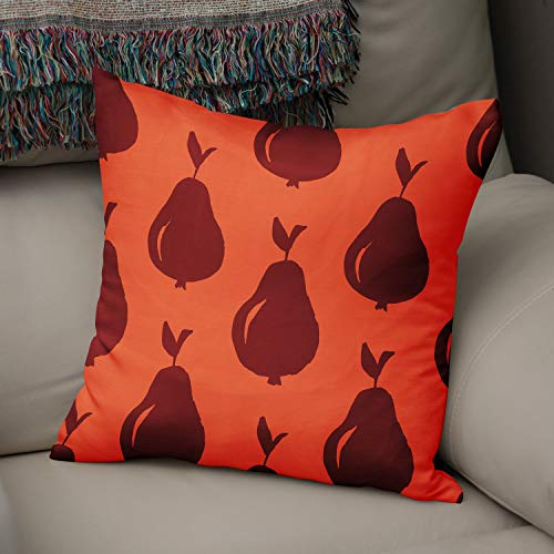 Le Jardin du Lin Kissen Zierkissenbezug Kissenbezug, Orange & Bordeaux Dekoration, Für Zuhause Autos Büro Sofa Wohnzimmer Couch Schlafzimmer Dekor, 50x50 Cm - Entworfen und hergestellt in der Türkei von Bonamaison