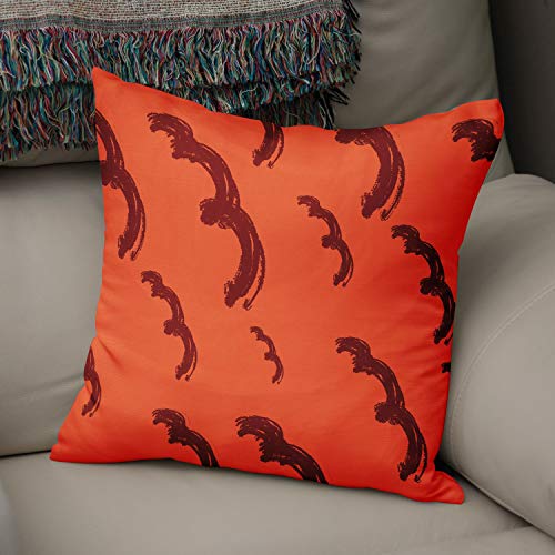 Le Jardin du Lin Kissen Zierkissenbezug Kissenbezug, Orange & Bordeaux Dekoration, Weich Bequem, Für Zuhause Autos Büro Sofa Wohnzimmer Couch Schlafzimmer Dekor, 43x43 Cm - Hergestellt in der Türkei von Bonamaison