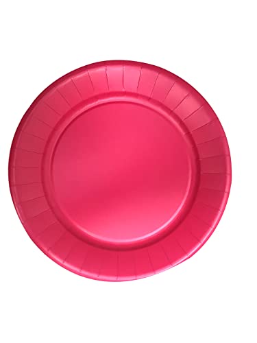 LE NAPPAGE ARTS DE LA TABLE 20 Teller aus kompostierbarem Karton, Durchmesser 18 cm, 100% Nature Fuchsia von Le Nappage