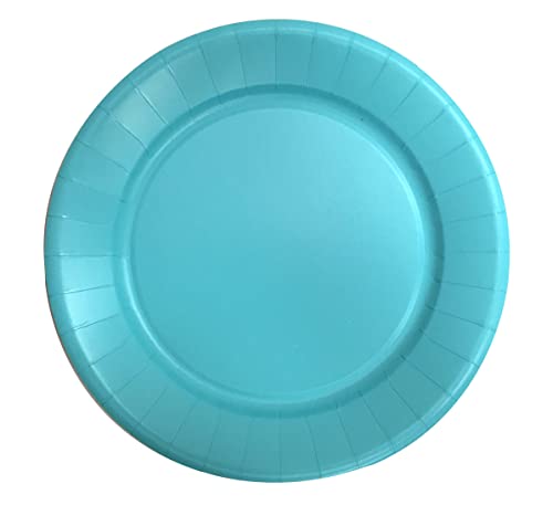 LE NAPPAGE ARTS DE LA TABLE 20 Teller aus kompostierbarem Karton, Durchmesser 18 cm, 100% Nature Türkis von Le Nappage